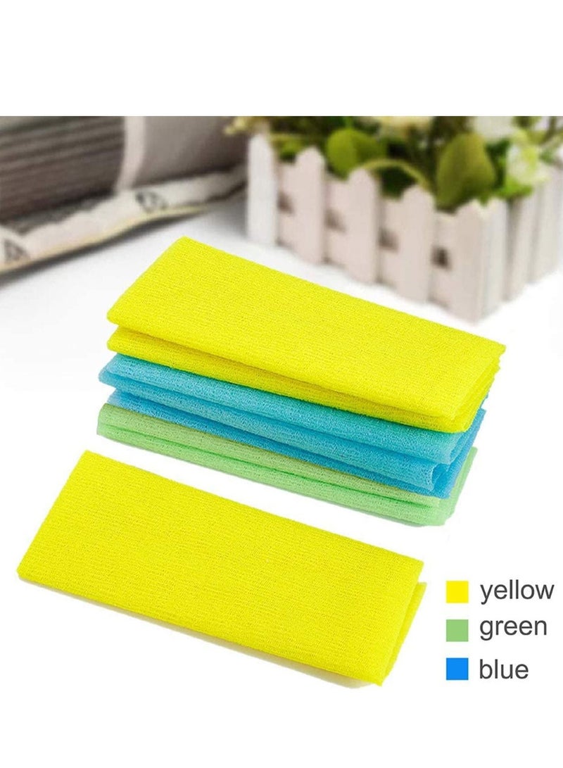 Bath Towel Dual-Sided Exfoliating Nylon Multicolor Cloth with Deep Clean  Invigorate Your Skin for Massaging Beauty Wash (3 Pack) - Image 5